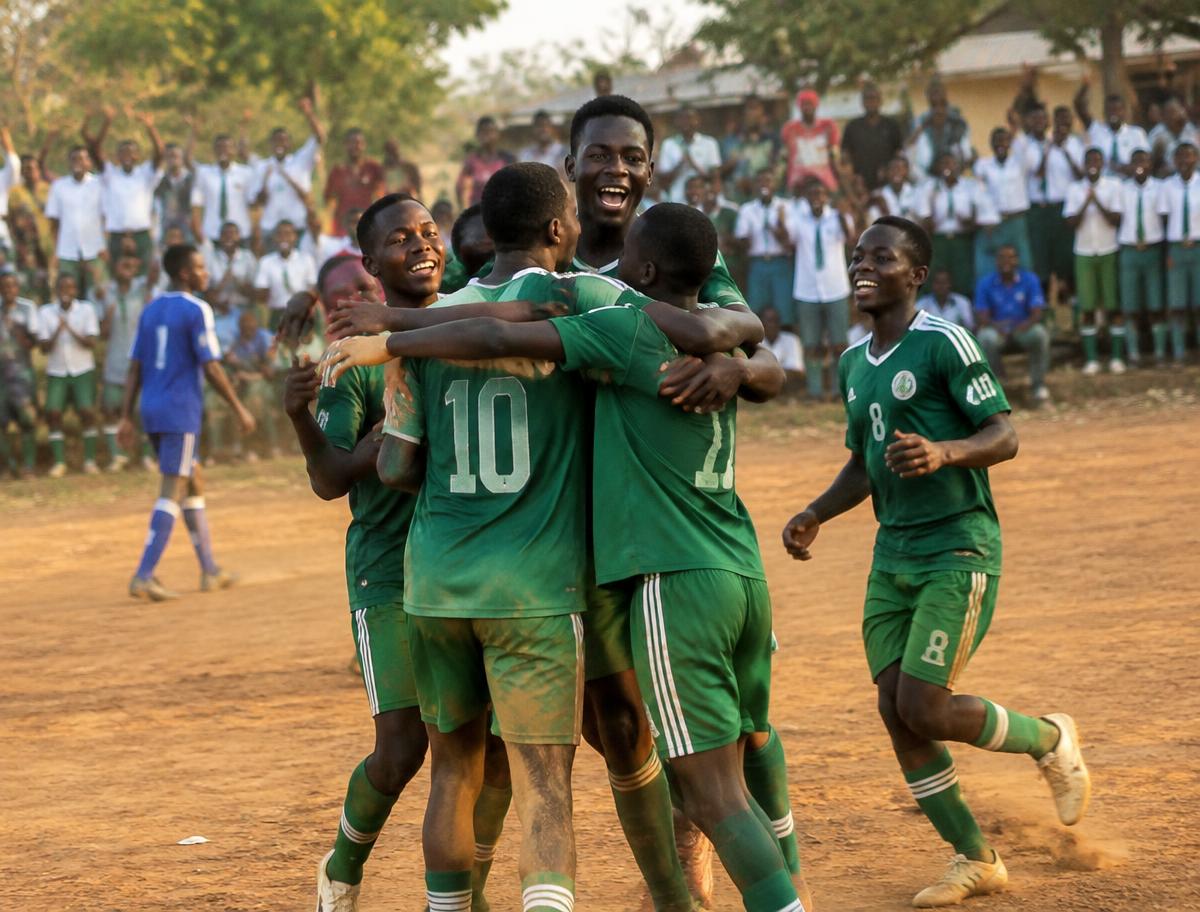 Bishop Kwapong celebrate the winner against Jos High