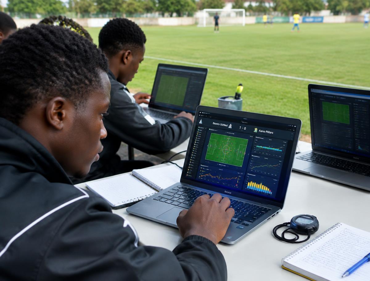 The data crew logging match events in real time
